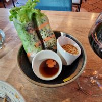 Summer rolls at La Vegana in Warsaw