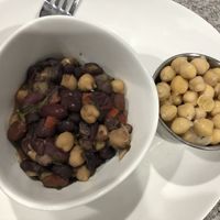 3 bean salad and chick peas  at Kindbelly Cafe in Myrtle Beach