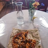 Italian meatball pizza! at Dan d'Lion Eatery in Hungry Horse