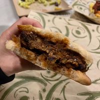 Smoked black bean burger at Dan d'Lion Eatery in Hungry Horse