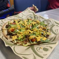 Taco Pizza #Veganuary at Dan d'Lion Eatery in Hungry Horse