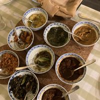 Forgot to take a picture until after we’d eaten most of it! This is the vegan selection as a take away.  at Harar Restaurant in South West London