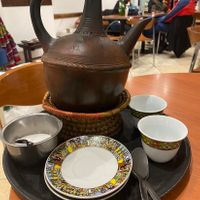 After-dinner coffee  at Harar Restaurant in South West London