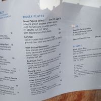 Menu at Betel Boy in Daylesford