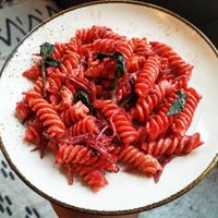 Beetroot Pasta at Pfannenzauber in Aachen