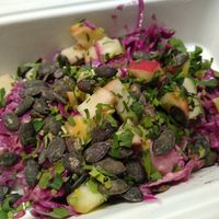 Homemade coleslaw at Pfannenzauber in Aachen