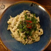 Spitzkohl-Pasta at Pfannenzauber in Aachen