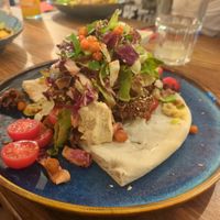 Seasonal dish: Falafel flatbread (July 2025)  at Pfannenzauber in Aachen