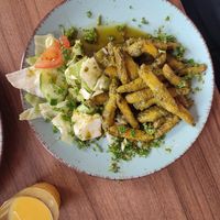 Schlupfnudeln mit veganen Pesto at Zoom Cafe & Photo Studio in Chemnitz