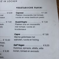 Menu at Gelati E Panini in Lochem