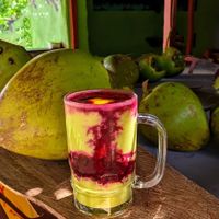 mango beetroot smoothie at Vegan Basket in Kilifi