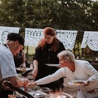 John looking after the buffet  at Hampshire Vegan Catering in Romsey