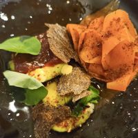 Vegan watermelon tuna at MITA in Washington