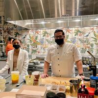 Chef and waitress  at MITA in Washington