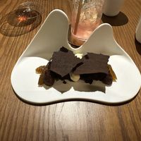 Tuile - yuca cake • chirimoya ice cream- api morado mousse - singani  at MITA in Washington