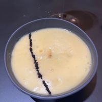 Arracacha, fava beans, sweet plantain, and dashi.  at MITA in Washington