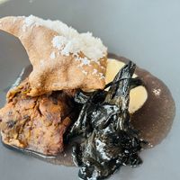 black bean tamale with trumpet mushroom at MITA in Washington