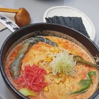 Vegan ramen with ginger topping at Ooki Pavillon in Zurich