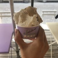 coffee, almond and coconut  at La Sorbetteria Castiglione in Bologna