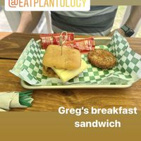 Sandwich was sadly teeny tiny   at Plantology - Cloud Kitchen - Maybe closed in San Antonio