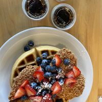 Chik’n and waffles   at Plantology - Cloud Kitchen - Maybe closed in San Antonio