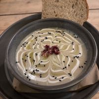 Parsnip and herb soup  at The Blonde Beet in Stamford