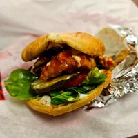 Oyster Mushroom Burger at Plant Based Heat in Memphis