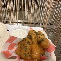 Vings (vegan wings) with agave gold saucee  at Plant Based Heat in Memphis