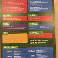 Menu back  at Plant Based Heat in Memphis