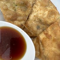 Scallion pancakes   at Po's Rice and Spice in East Hampton