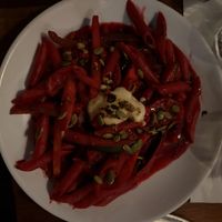 beetroot pasta!  at La Ó in San Juan