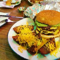 The "big un" unwrapped - served with wedges and vegan cheese 😁 at Zaks - Mousehold in Norwich