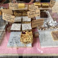 ‘V’ is vegan, their vegan cakes… OMG so good!!  at Pretty&Pip in Cirencester