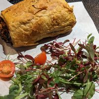 Vegan sausage roll at Pretty&Pip in Cirencester