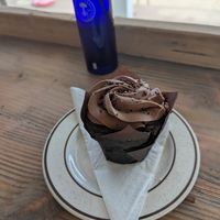 Chocolate cake at Beach Terrace Tea Room in Great Yarmouth
