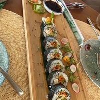 Sushi vegano at AWA Beach Club in Chipiona