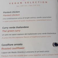 Menu at Kohakinho in Lugano