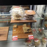Vegan cake display at Fuego Coffee Roasters in Rochester