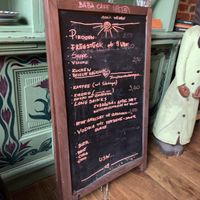 Menu at BABA Handmade Cafe in Leipzig