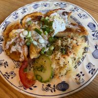 Vegan pierogi   at BABA Handmade Cafe in Leipzig