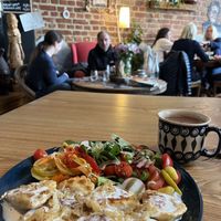 Homely feeling once you step in, like a living room  at BABA Handmade Cafe in Leipzig
