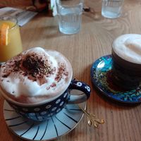 Kakao und baba kaffee at BABA Handmade Cafe in Leipzig