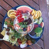 Breakfast plate at BABA Handmade Cafe in Leipzig