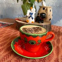 Capuccino at BABA Handmade Cafe in Leipzig