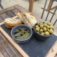 Fresh bread and olives to start at Cromwell's in Wetherby