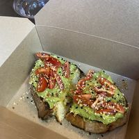 Avocado toast with everything bagel seasoning   at The Beet Box in Richmond
