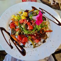 Quinoa salad with vegetables and fruits at Organic in Mallorca