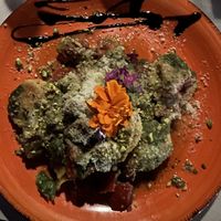 Vegan avocado ravioli   at Organic in Mallorca