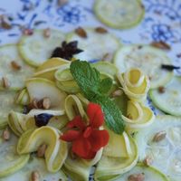 Courgette carpaccio (do not recommend)  at Organic in Mallorca