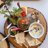 Detox breakfast option with gluten free bread. So good!  at Organic in Mallorca